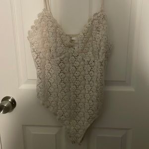 White lace bodysuit
